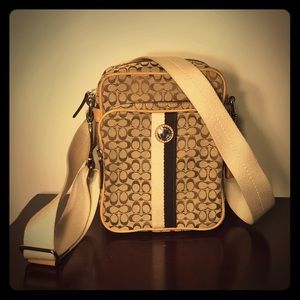Coach Light Brown and Tan Crossbody Bag